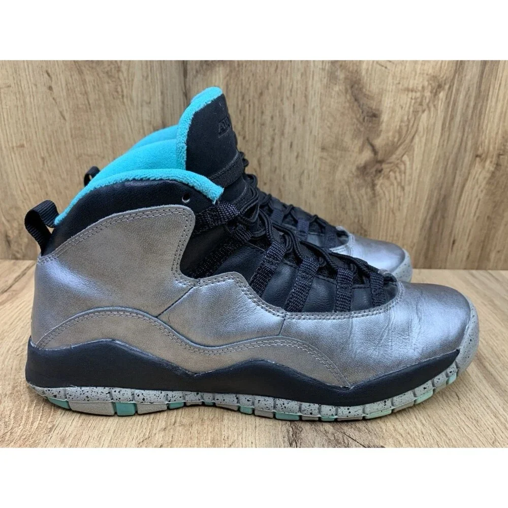 Air Jordan 10 Retro Lady Liberty GS 7Y Dust Black Teal 705179-045 2015